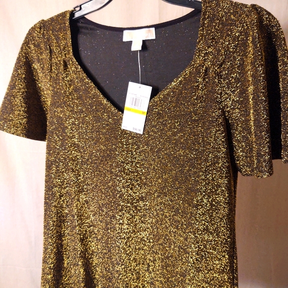 michael kors gold blouse